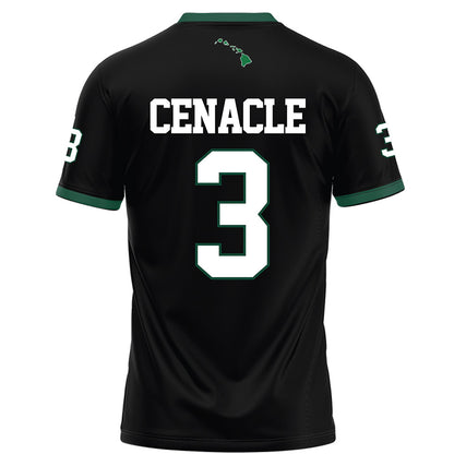 Hawaii - NCAA Football : Nick Cenacle - Black Football Jersey-1