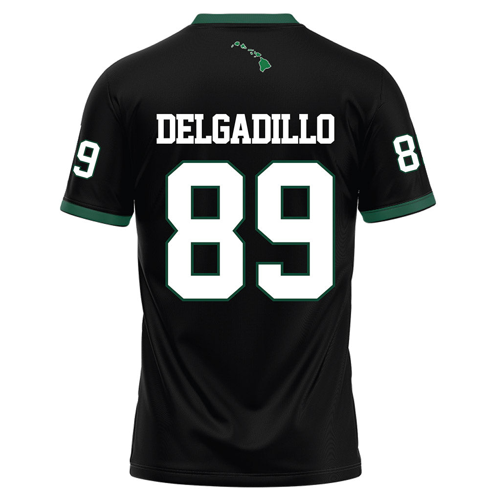 Hawaii - NCAA Football : Nick Delgadillo - Black Football Jersey-1