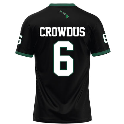 Hawaii - NCAA Football : Dekel Crowdus - Black Football Jersey