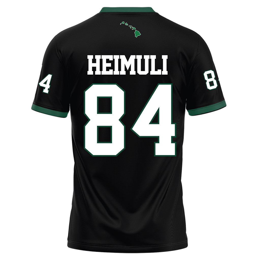 Hawaii - NCAA Football : Jarvis Heimuli - Black Football Jersey-1