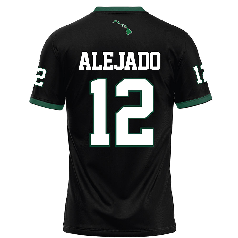 Hawaii - NCAA Football : Micah Alejado - Black Football Jersey-1