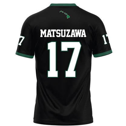 Hawaii - NCAA Football : Kansei Matsuzawa - Black Football Jersey-1