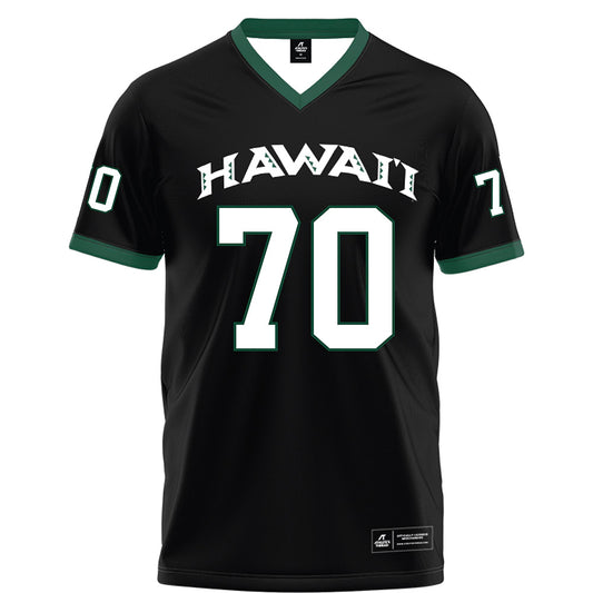 Hawaii - NCAA Football : James Milovale - Black Football Jersey-0