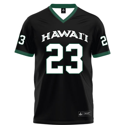 Hawaii - NCAA Football : Virdel Edwards - Black Football Jersey-0