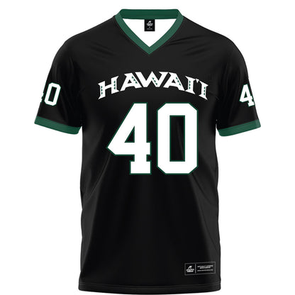 Hawaii - NCAA Football : Jeremiah Wright - Black Football Jersey