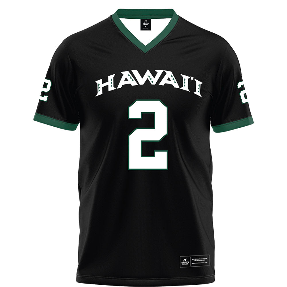 Hawaii - NCAA Football : Bronz Moore - Black Football Jersey-0