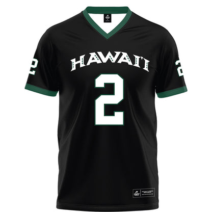 Hawaii - NCAA Football : Bronz Moore - Black Football Jersey-0