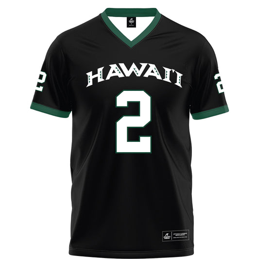 Hawaii - NCAA Football : Bronz Moore - Black Football Jersey-0
