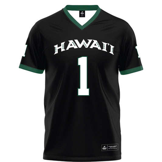 Hawaii - NCAA Football : Brandon White - Black Football Jersey-0