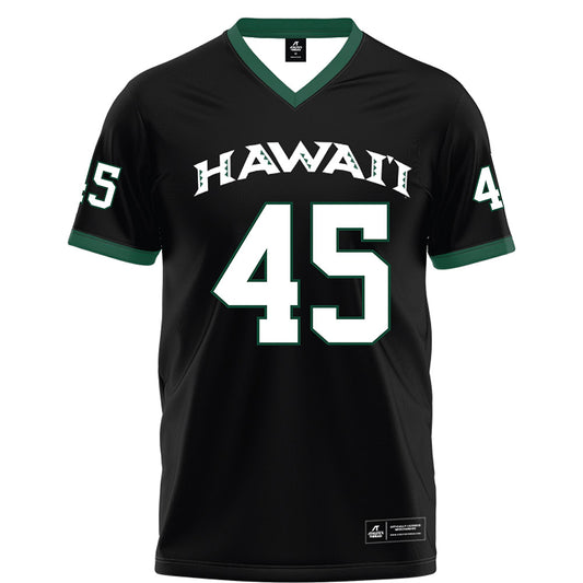 Hawaii - NCAA Football : Nick Pang - Black Football Jersey-0