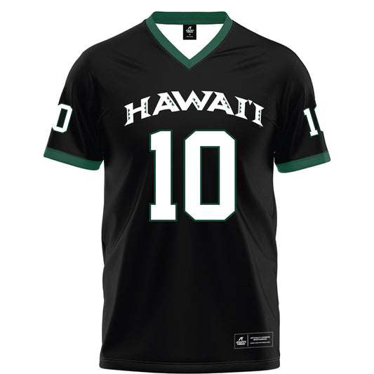 Hawaii - NCAA Football : David Cordero - Black Football Jersey-0