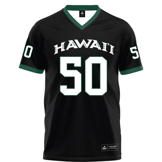 Hawaii - NCAA Football : Tui Muti - Black Football Jersey