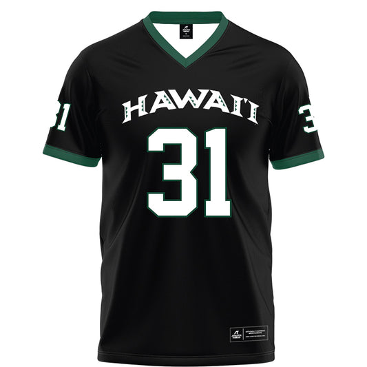 Hawaii - NCAA Football : Aisiah Paogofie - Black Football Jersey-0