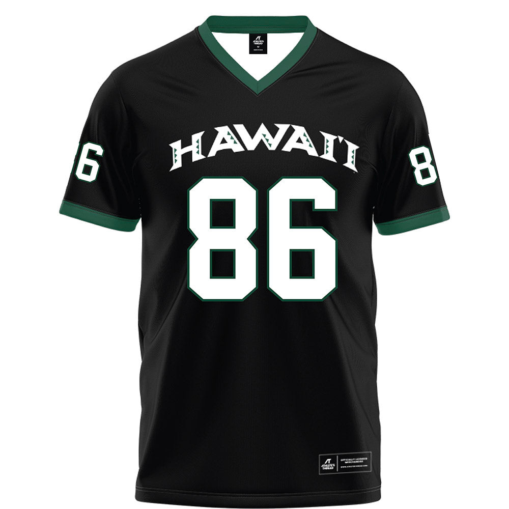 Hawaii - NCAA Football : Carlito Capanang - Black Football Jersey