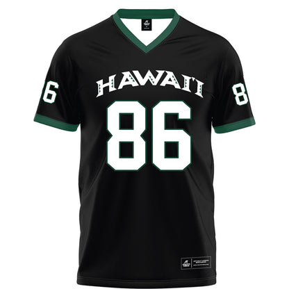 Hawaii - NCAA Football : Carlito Capanang - Black Football Jersey