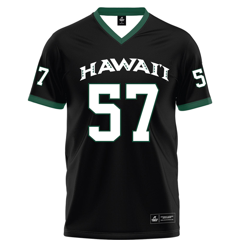 Hawaii - NCAA Football : Ethan Spencer - Black Football Jersey-0