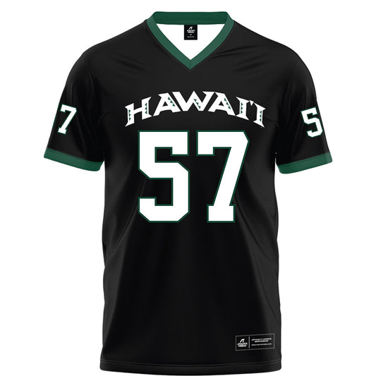 Hawaii - NCAA Football : Ethan Spencer - Black Football Jersey-0