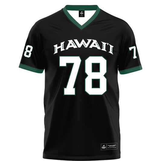 Hawaii - NCAA Football : Blaine Decambra - Black Football Jersey-0