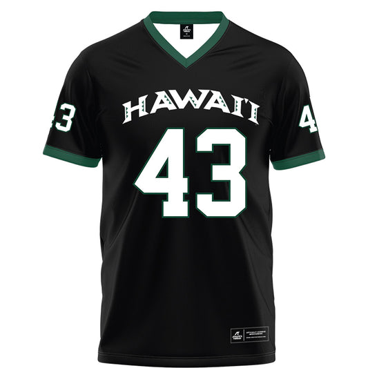 Hawaii - NCAA Football : Alika Cavaco-Amoy - Black Football Jersey-0