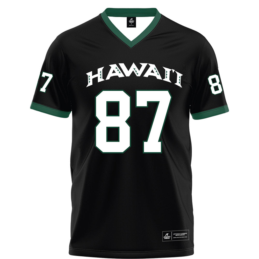 Hawaii - NCAA Football : Devon Tauaefa - Black Football Jersey-0