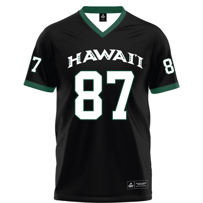 Hawaii - NCAA Football : Devon Tauaefa - Black Football Jersey-0