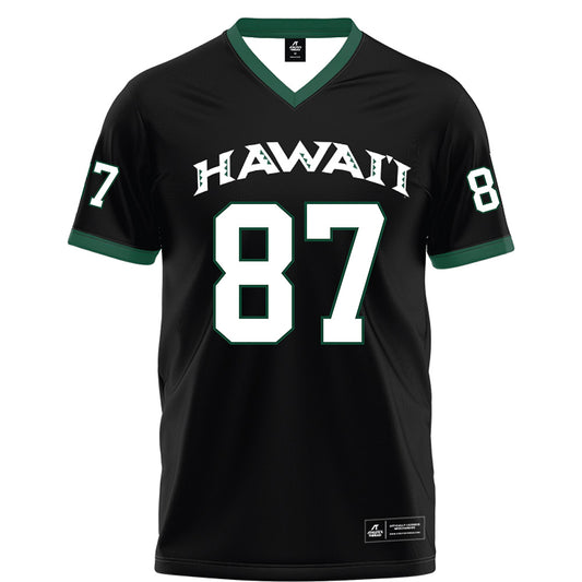 Hawaii - NCAA Football : Devon Tauaefa - Black Football Jersey-0
