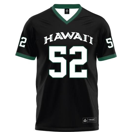 Hawaii - NCAA Football : Dean Briski - Black Football Jersey-0