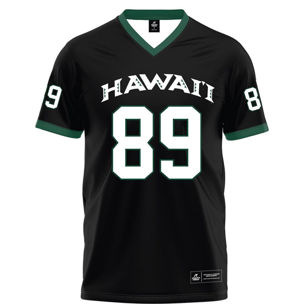 Hawaii - NCAA Football : Nick Delgadillo - Black Football Jersey-0
