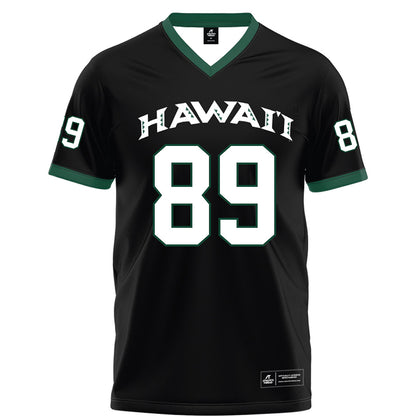Hawaii - NCAA Football : Nick Delgadillo - Black Football Jersey-0