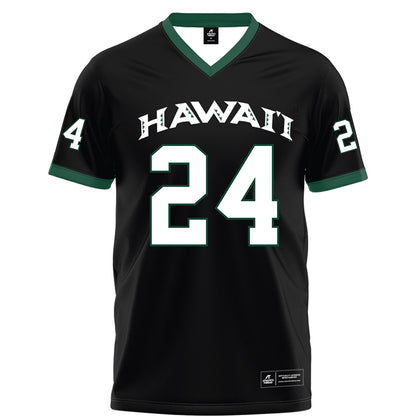 Hawaii - NCAA Football : Devyn King - Black Football Jersey-0