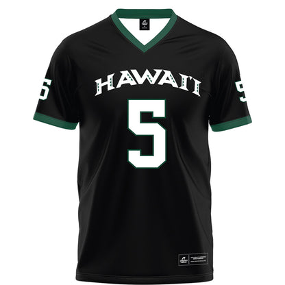 Hawaii - NCAA Football : Pofele Ashlock - Black Football Jersey-0