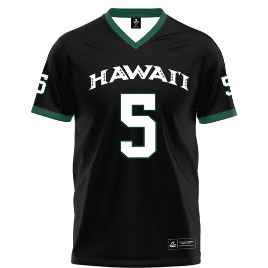 Hawaii - NCAA Football : Pofele Ashlock - Black Football Jersey-0