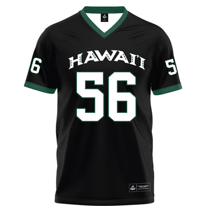 Hawaii - NCAA Football : Boogie Henderson - Black Football Jersey-0