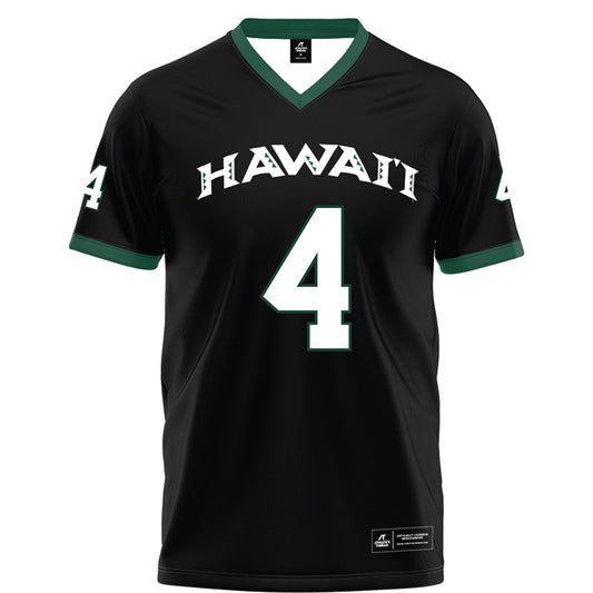 Hawaii - NCAA Football : Elijah Palmer - Black Football Jersey-0