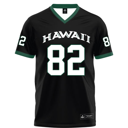 Hawaii - NCAA Football : Liatama Uiliata - Black Football Jersey