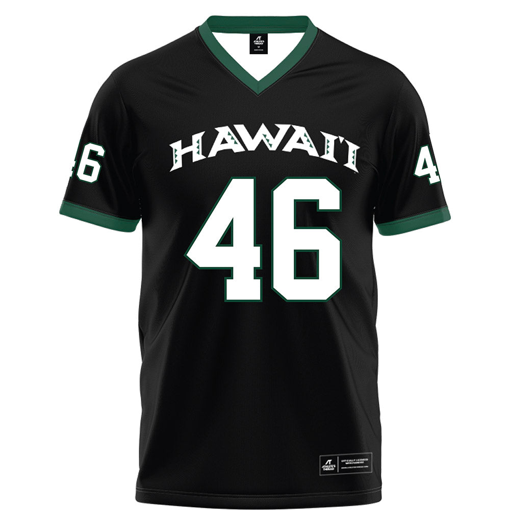 Hawaii - NCAA Football : Kellen Robins-Beers - Black Football Jersey-0