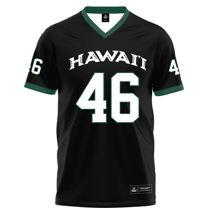 Hawaii - NCAA Football : Kellen Robins-Beers - Black Football Jersey-0