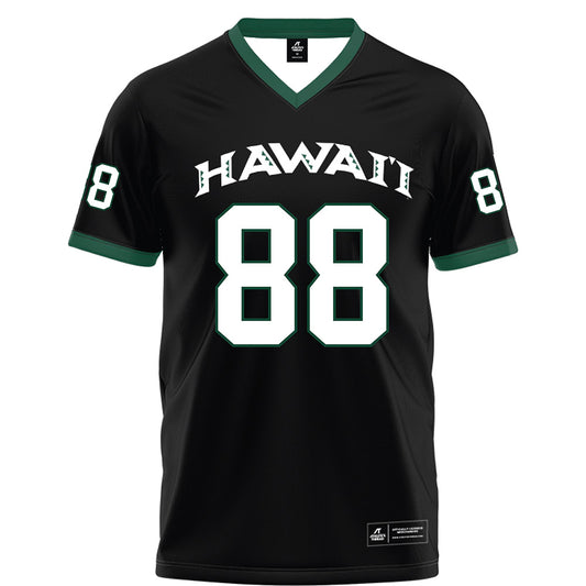 Hawaii - NCAA Football : Alan Cordano - Black Football Jersey-0