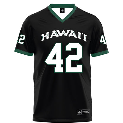 Hawaii - NCAA Football : Sitani Mikaele - Black Football Jersey-0