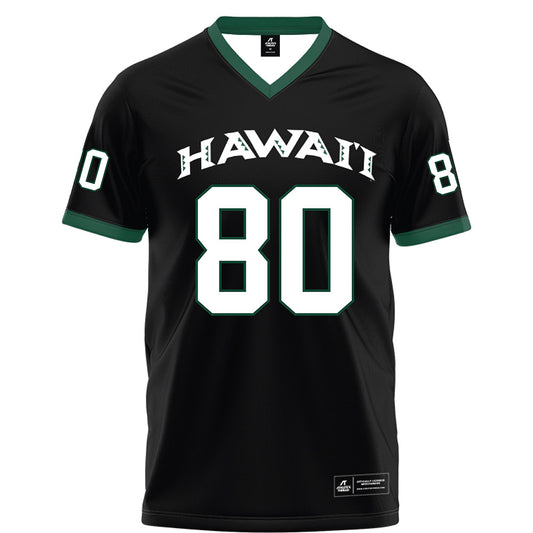 Hawaii - NCAA Football : Blaze Kamoku - Black Football Jersey-0