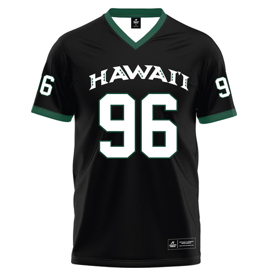 Hawaii - NCAA Football : Andrew Choi - Black Football Jersey-0