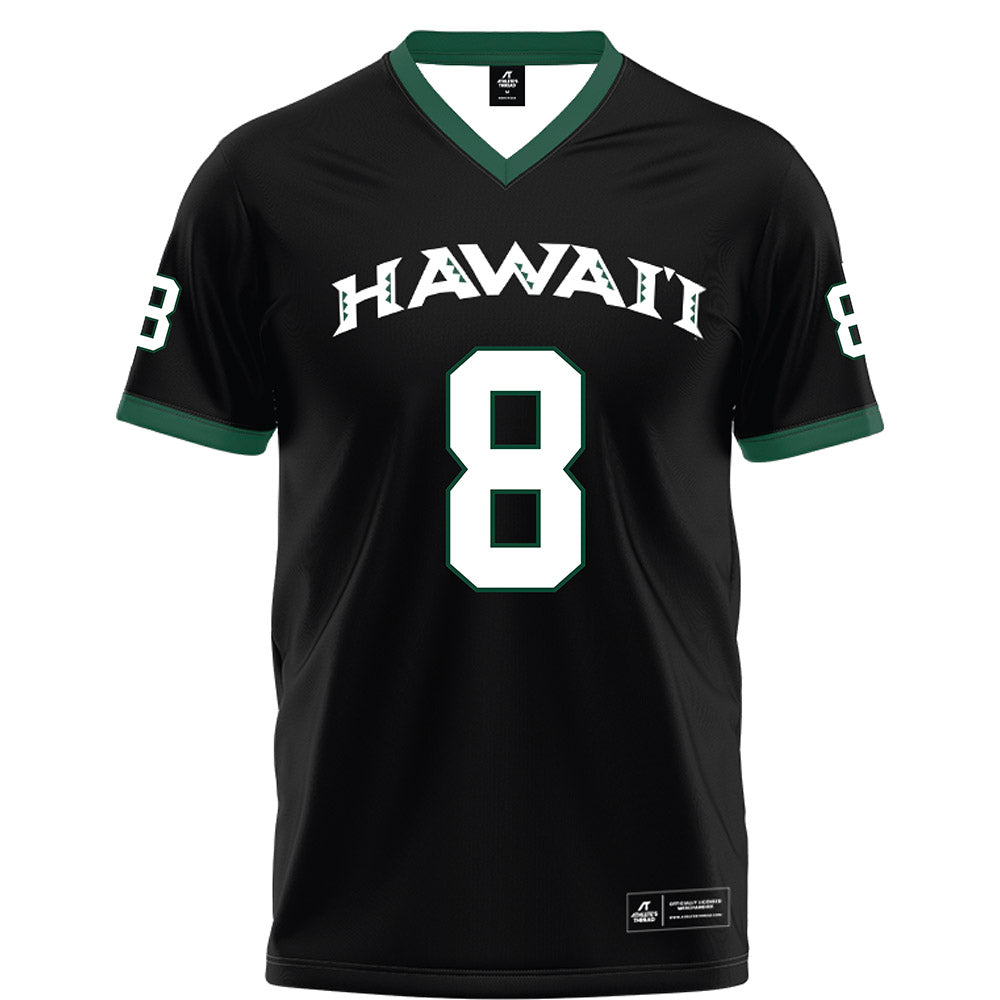 Hawaii - NCAA Football : Liatama Uiliata - Black Football Jersey-0