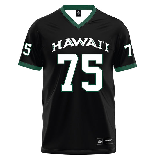 Hawaii - NCAA Football : Kaleb Carter - Black Football Jersey-0