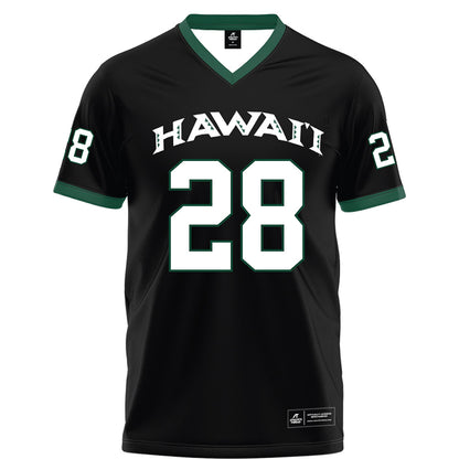 Hawaii - NCAA Football : Vaifanua Peko - Black Football Jersey-0