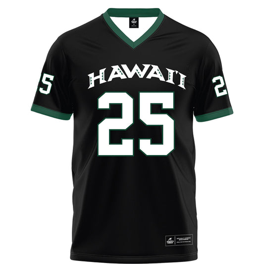 Hawaii - NCAA Football : Matagi Thompson - Black Football Jersey-0