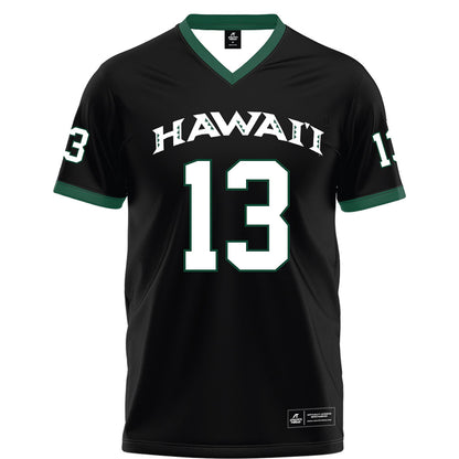 Hawaii - NCAA Football : Jalen Smith - Black Football Jersey-0