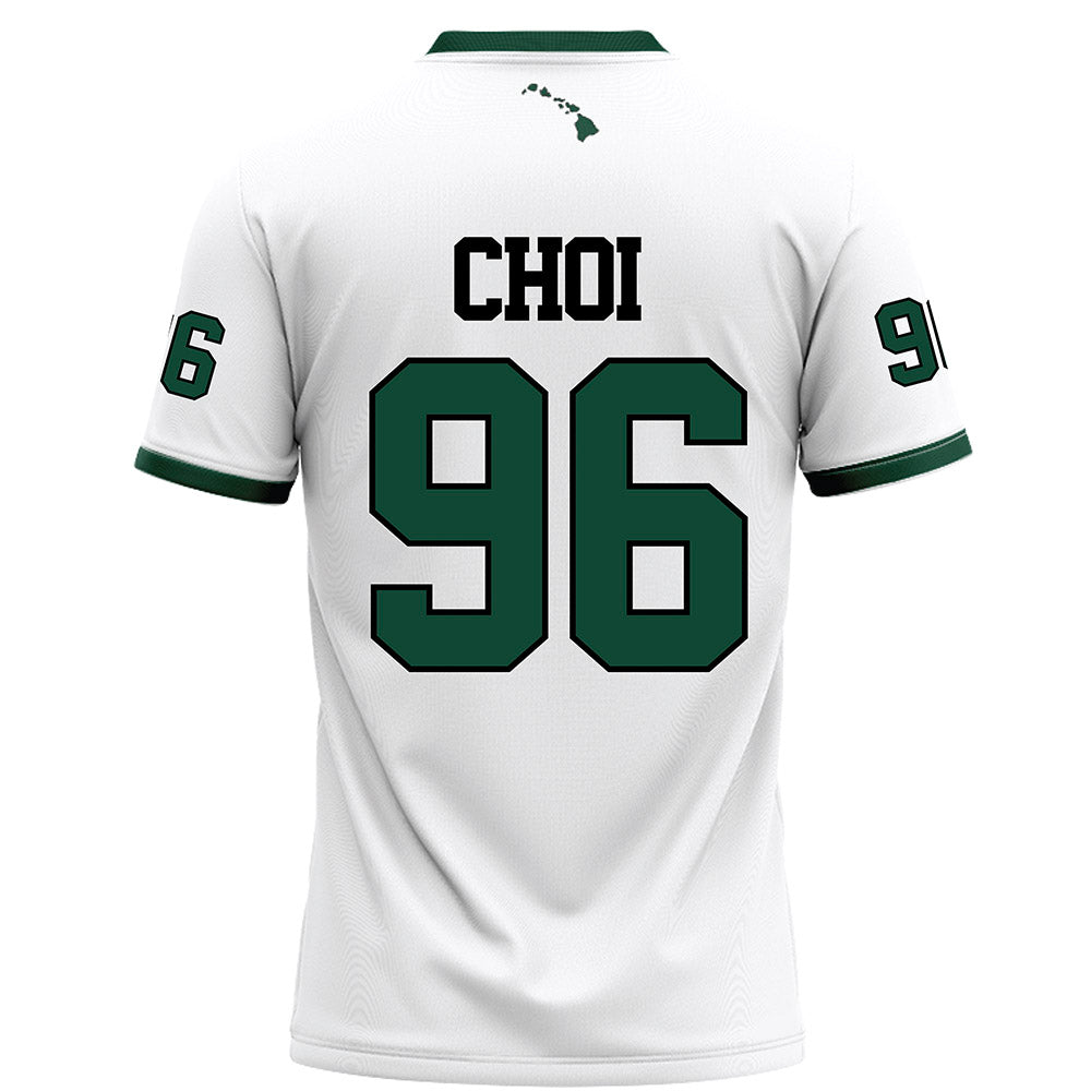 Hawaii - NCAA Football : Andrew Choi - White Football Jersey-1