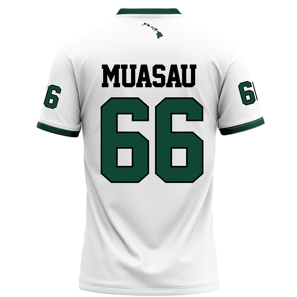 Hawaii - NCAA Football : Sergio Muasau - White Football Jersey