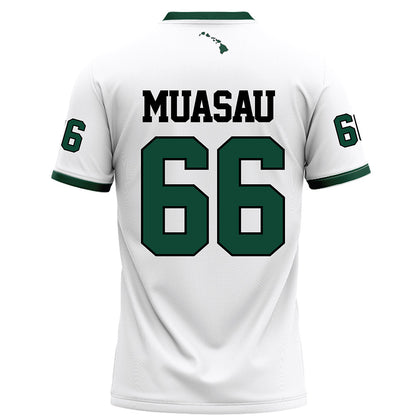 Hawaii - NCAA Football : Sergio Muasau - White Football Jersey