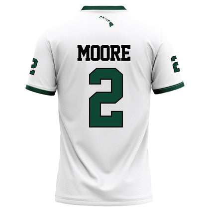 Hawaii - NCAA Football : Bronz Moore - White Football Jersey-1